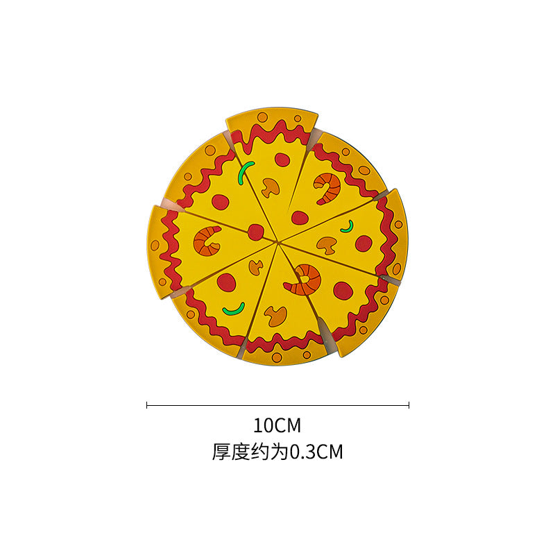 CouldNook Pizza Trivet - Colorful Toppings and Slice-Style Outline