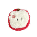 CouldNook Apple Coin Purse - Fuzzy Cut Fruit Design And Star Accent