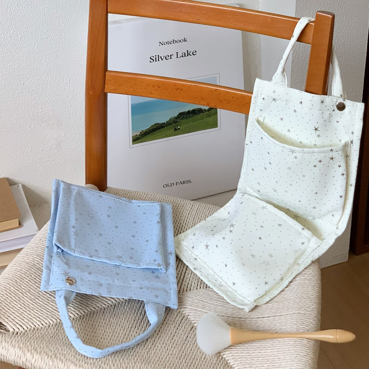 CouldNook Star Hanging Organizer - Two Fabric Pockets And Top Strap