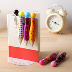 CouldNook Bowling Pin Ballpoint Pen - Patterned Barrel And Round Top