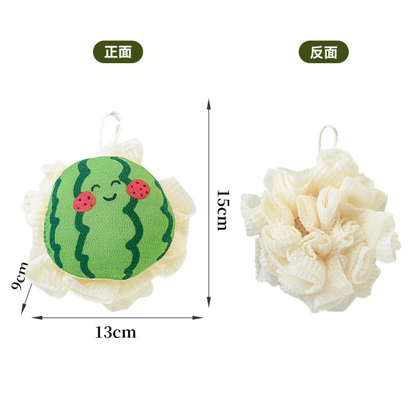 CouldNook Fruit Bath Pouf - Avocado and Watermelon Face Designs