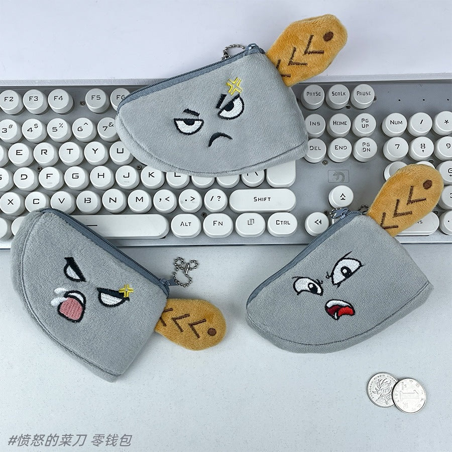 CouldNook Cleaver Coin Purse - Comic Expression And Soft Handle Shape