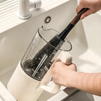 CouldNook Cup Brush - Woodgrain Handle And Detachable Slim Brush