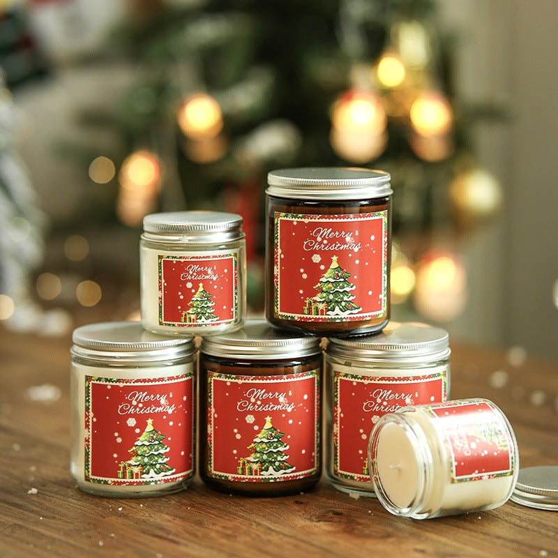 CouldNook Christmas Jar Candle - Festive Tree Label and Screw Lid