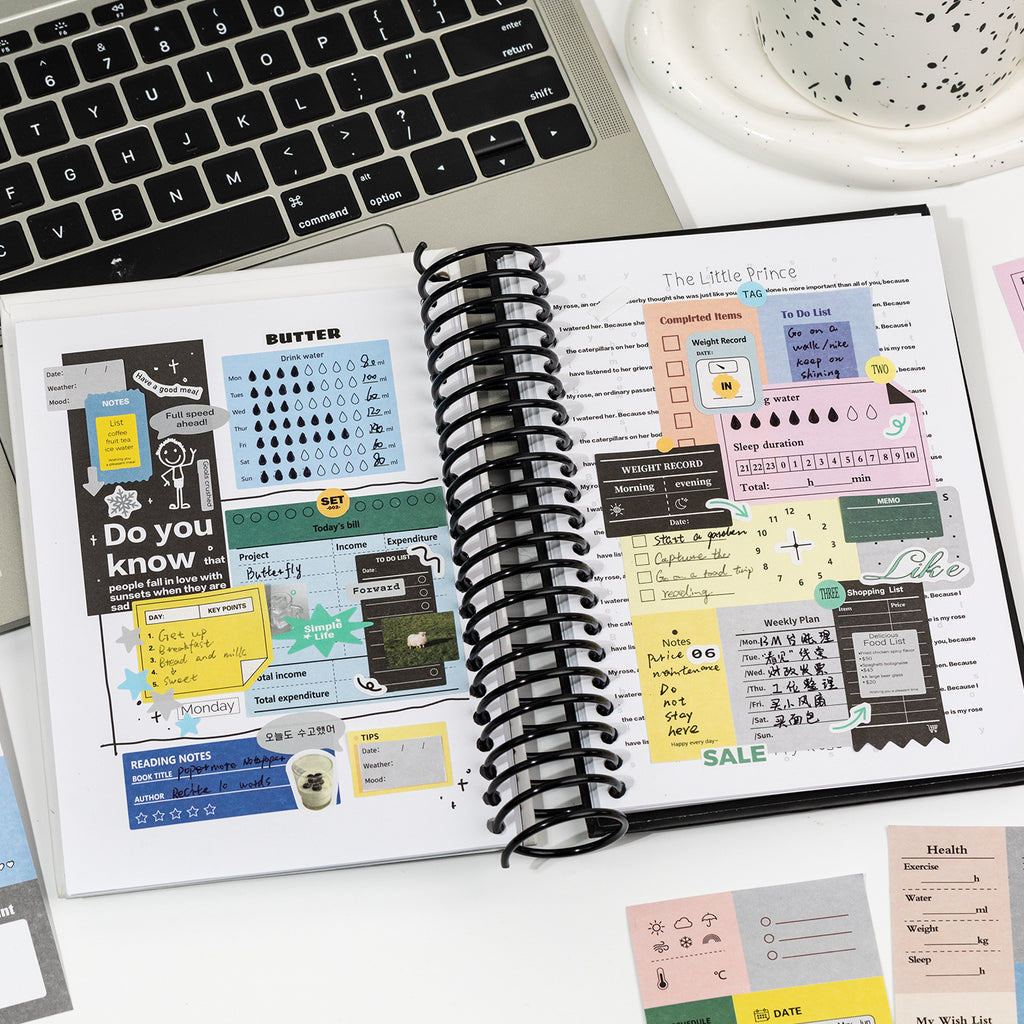 CouldNook Writable Sticker Book - Planning Labels And Decorative Paper Shapes