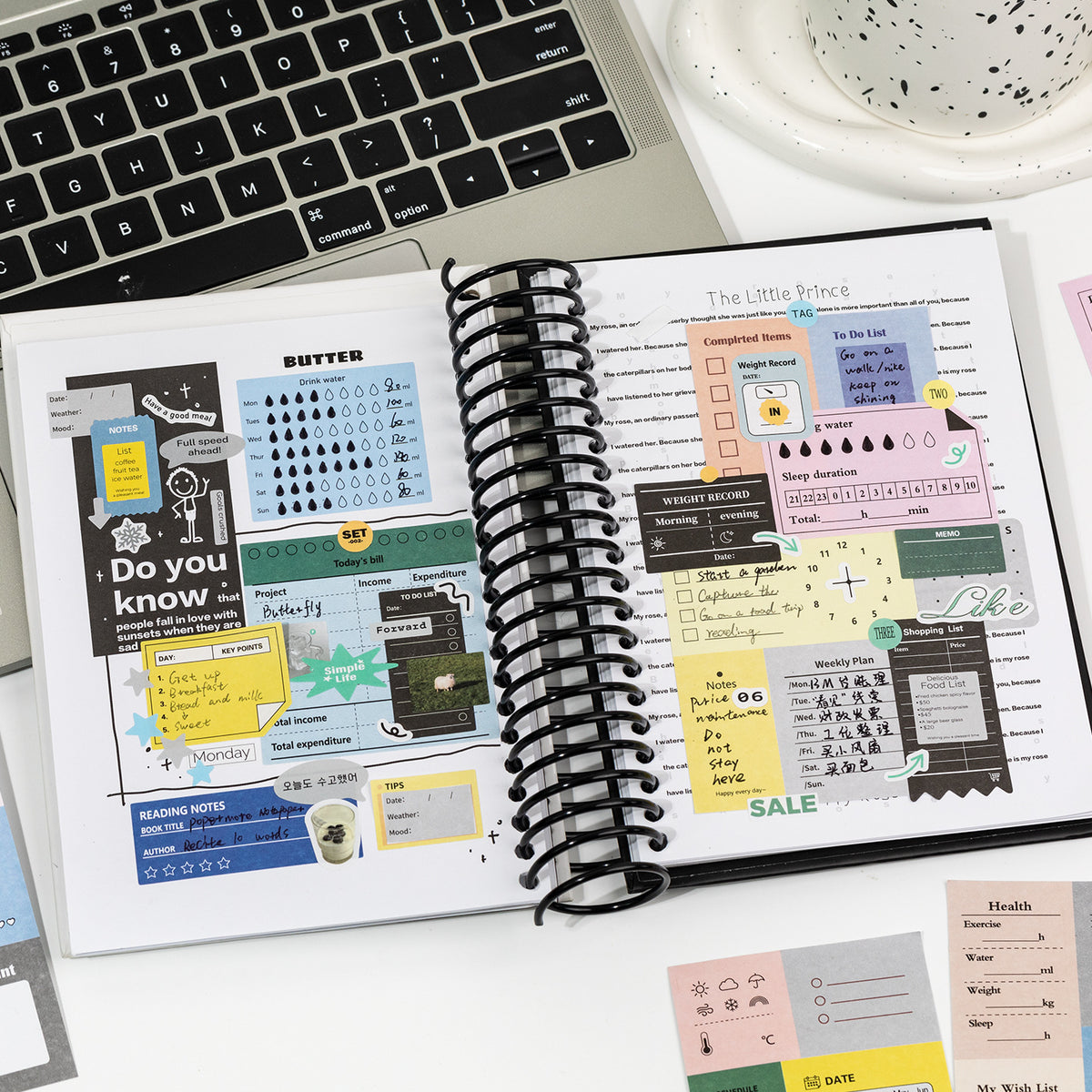CouldNook Writable Sticker Book - Planning Labels And Decorative Paper Shapes