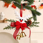 CouldNook Christmas Bell Ornament - Ribbon Bows and Seasonal Sprigs