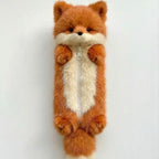 CouldNook Fox Pencil Pouch - Plush Body And Front Zip Opening