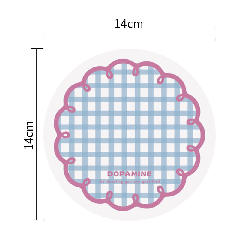 CouldNook Round Patterned Coaster - Gingham and Illustrated Table Designs