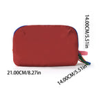 CouldNook Color Block Cosmetic Bag - Multiple Zippers And Contrasting Panels