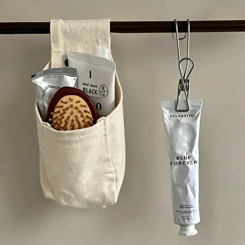 CouldNook Hanging Storage Pocket - Cotton Blend Fabric And Snap Flap
