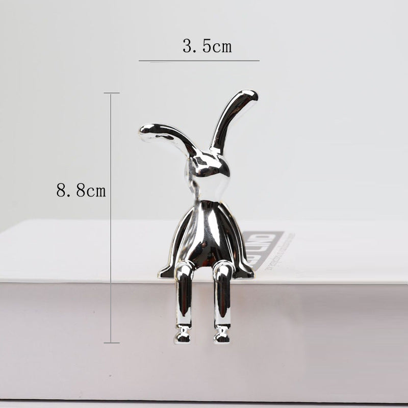 CouldNook Rabbit Wall Hook - Sitting Lying Metal Accent