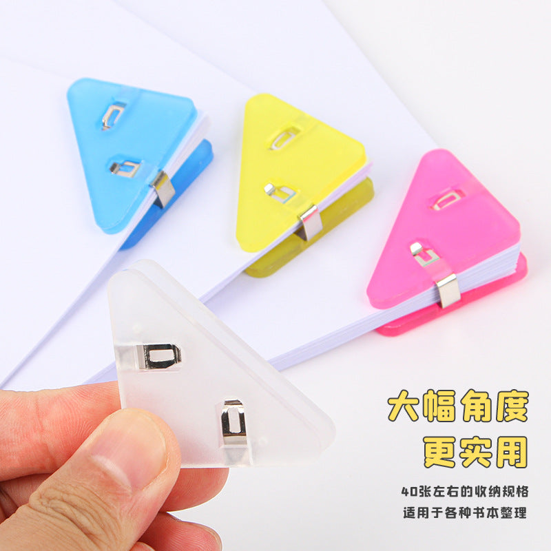 CouldNook Paper Corner Clip - Triangular Shape And Rounded Colored Panels