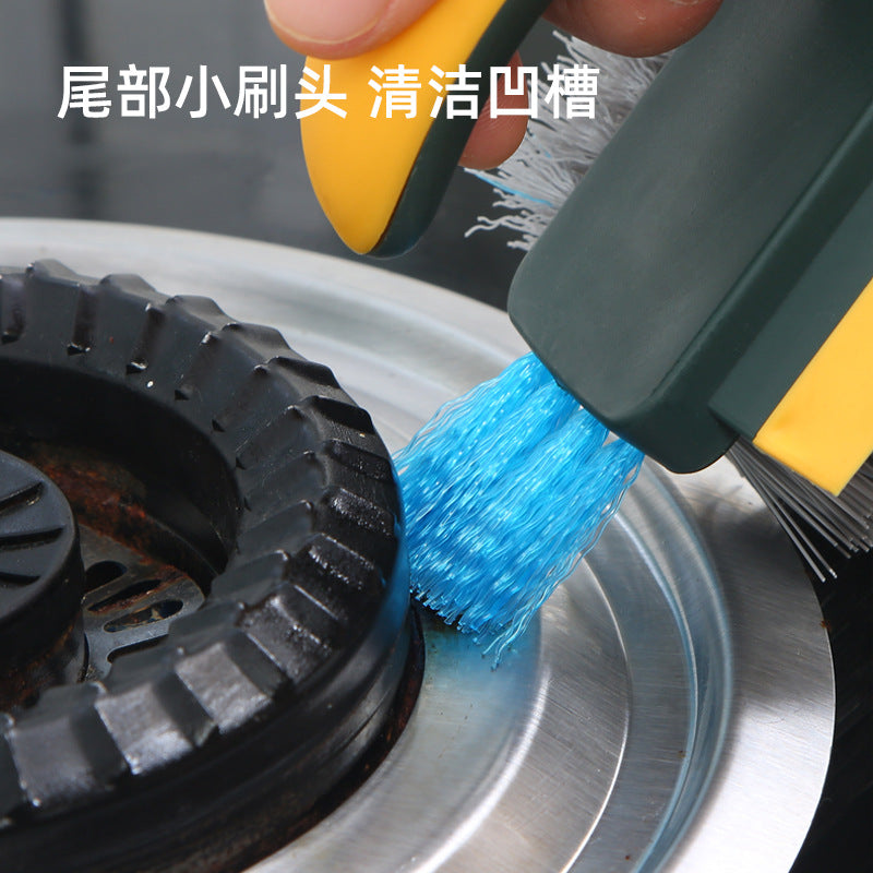 CouldNook Crevice Cleaning Brush - Angled Bristles and Built-In Squeegee