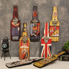 CouldNook Wall Mounted Bottle Opener - Bottle Silhouette And Printed Backing