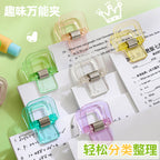 CouldNook Paper Clip Set - Translucent Bodies And Folding Square Handles