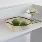 CouldNook Fabric Storage Basket - Open Weave And Contrasting Bound Rim