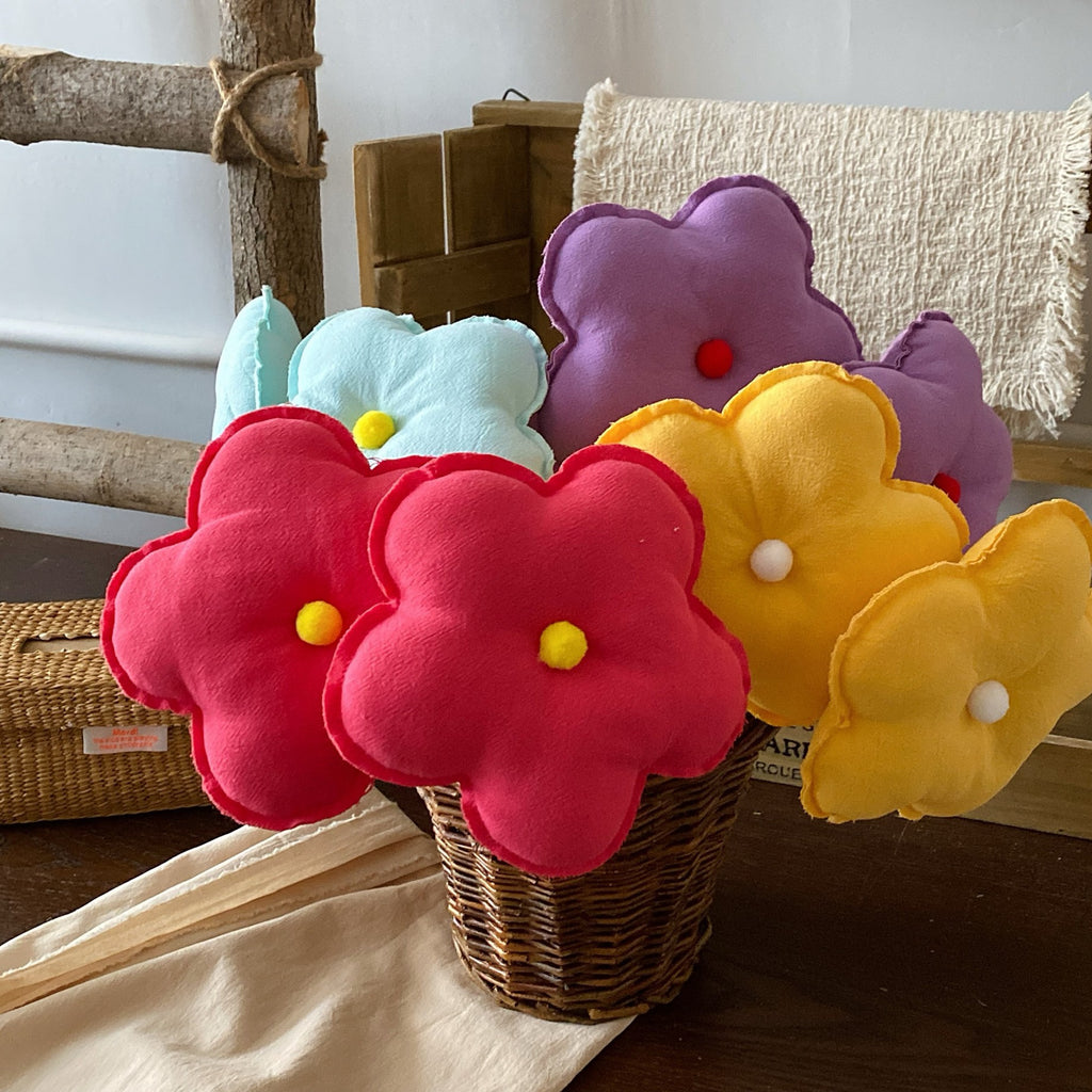 CouldNook Fabric Flower Decoration - Rounded Petals And Long Green Stem