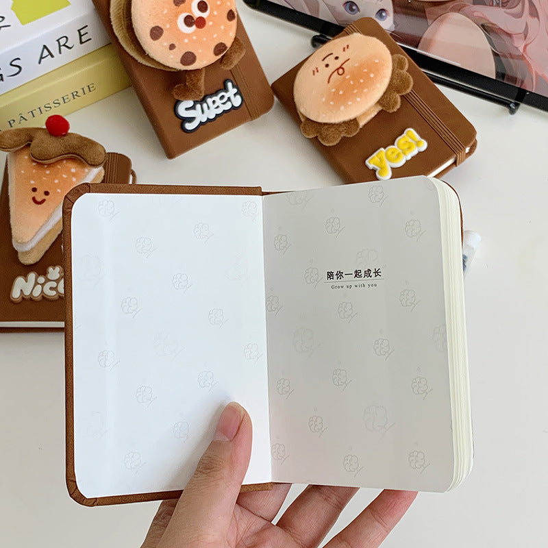 CouldNook Plush Food Notebook - Raised Character And Elastic Closure
