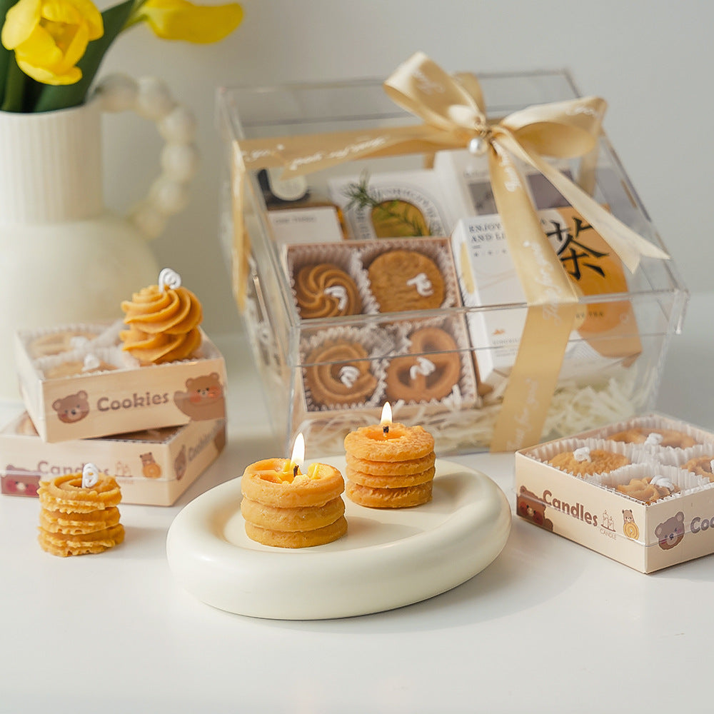 CouldNook Cookie Candle Set - Four Biscuit Shapes and Coffee Fragrance