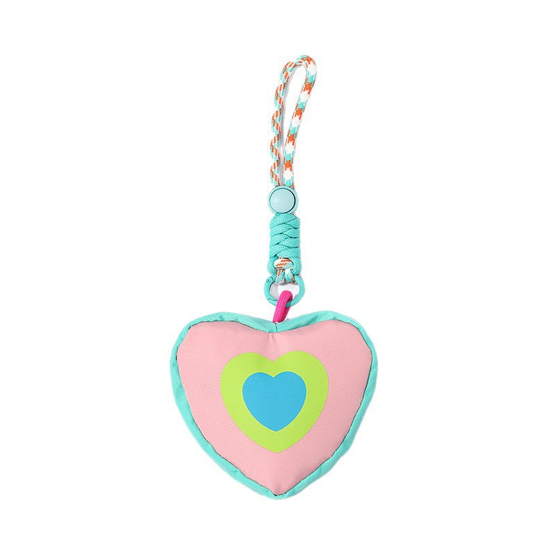 CouldNook Heart Storage Pouch Charm - Nested Hearts And Colorful Cord