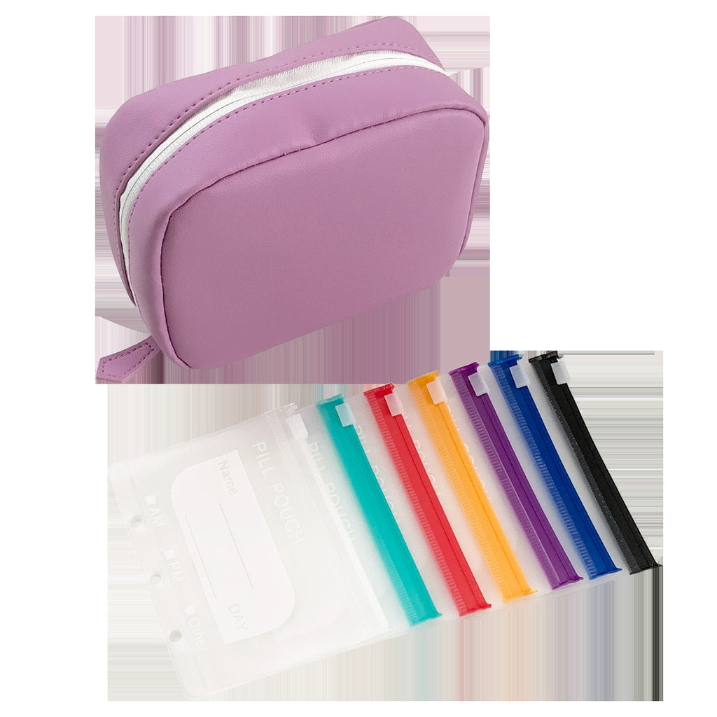 CouldNook Ring-Binder Pill Organizer - Removable Pouches And Zippered Case
