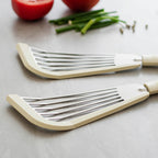 CouldNook Fish Spatula - Angled Slotted Head and Ribbed Handle