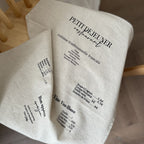 CouldNook Menu Print Table Cloth - Breakfast Lettering And Plain Ground