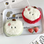 CouldNook Apple Coin Purse - Fuzzy Cut Fruit Design And Star Accent