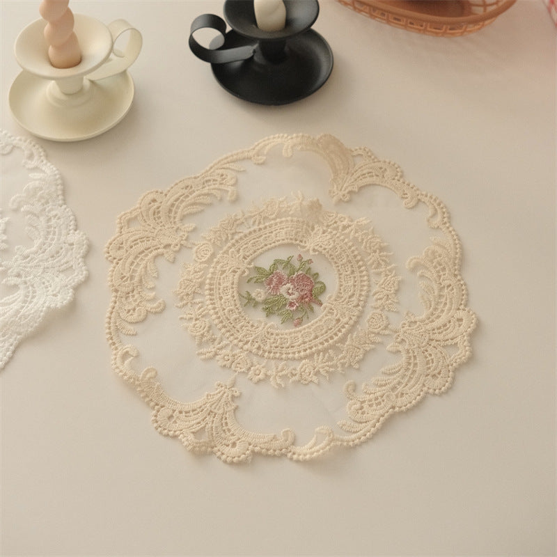 CouldNook Vintage Palace Embroidery Mat - Aesthetic Lace Coaster