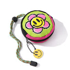 CouldNook Smiley Flower Coin Pouch - Bright Face And Cord Strap