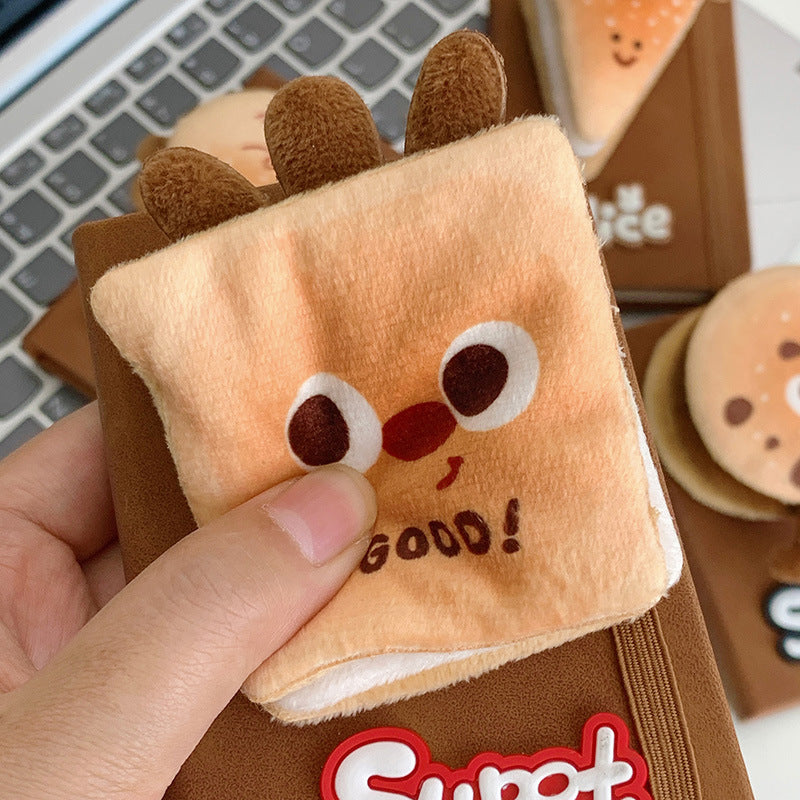 CouldNook Plush Food Notebook - Raised Character And Elastic Closure