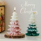 CouldNook Christmas Tree Candle - Layered Branches and Snowy White Tips