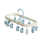 CouldNook Folding Laundry Hanger - Fourteen Rabbit Clips And Central Hook