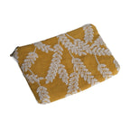CouldNook Embroidered Zip Pouch - Botanical Motifs And Contrasting Animal Designs