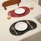 CouldNook Curved Placemat - Asymmetric Outline And Mottled Surface Finish