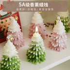 CouldNook Christmas Tree Candle - Layered Branches and Snowy White Tips