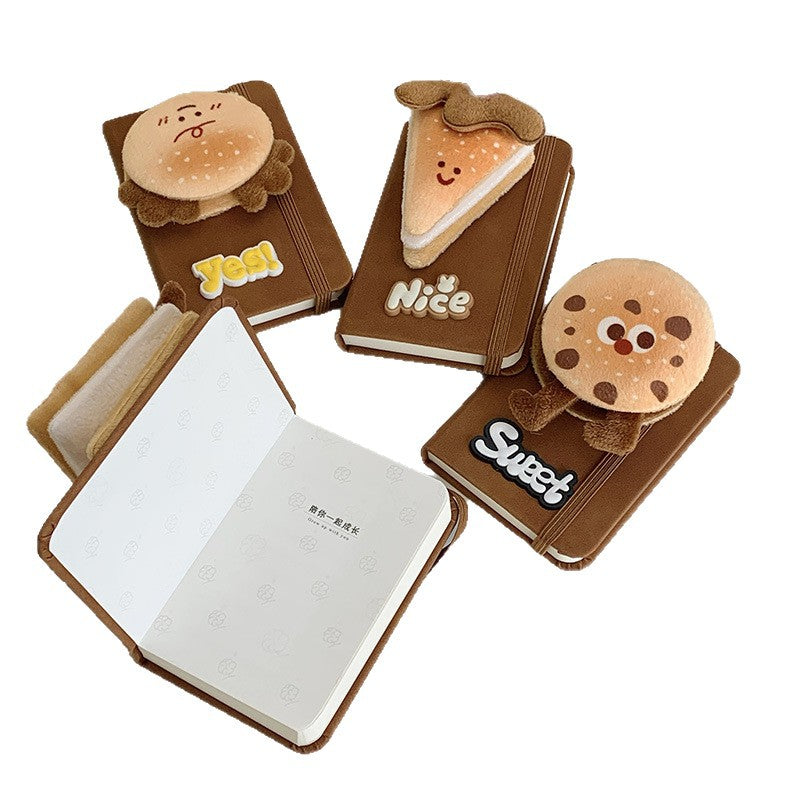 CouldNook Plush Food Notebook - Raised Character And Elastic Closure