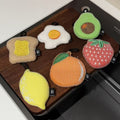 CouldNook Food Shaped Sponge Set - Colorful Scrubbing Faces And Hanging Loops