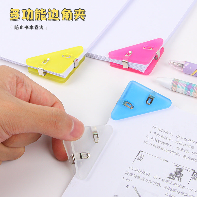 CouldNook Paper Corner Clip - Triangular Shape And Rounded Colored Panels