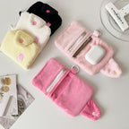 CouldNook Plush Card Wallet - Foldover Shape And Rounded Snap Tab