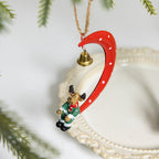 CouldNook Christmas Crescent Ornament - Character Figures and Suspended Bells