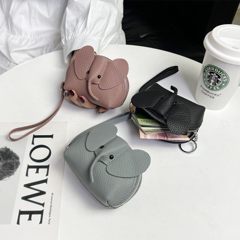 CouldNook Elephant Coin Pouch - Raised Ears And Wrist Strap