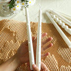 Pearl Elegance Taper Candle Set - Luxury Long Stem Candles for Weddings & Events