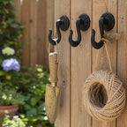 CouldNook Cast Iron Wall Hook - Curved Arm and Round Backplate