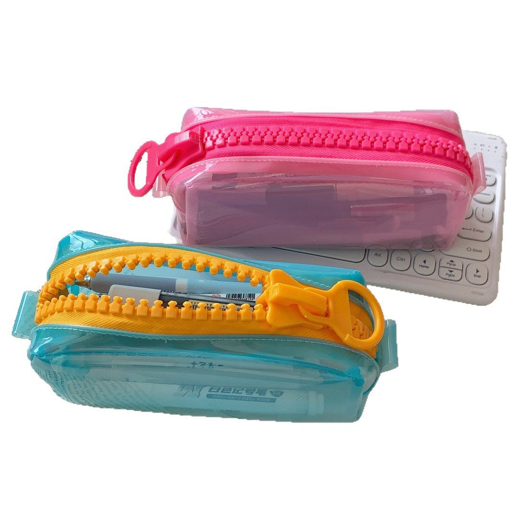 CouldNook PVC Pencil Pouch - Oversized Zip And Transparent Boxy Body
