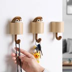 CouldNook Animal Wall Hook - Peeking Character and Curved Hanging Arm