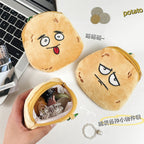 CouldNook Potato Coin Purse - Golden Plush And Four Embroidered Expressions
