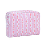 CouldNook Patterned Cosmetic Bag - Glossy Finish And Contrasting White Piping