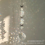 CouldNook Butterfly Crystal Suncatcher - Faceted Beads And Hanging Prism Ball